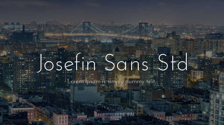 Josefin Sans Std Font Family