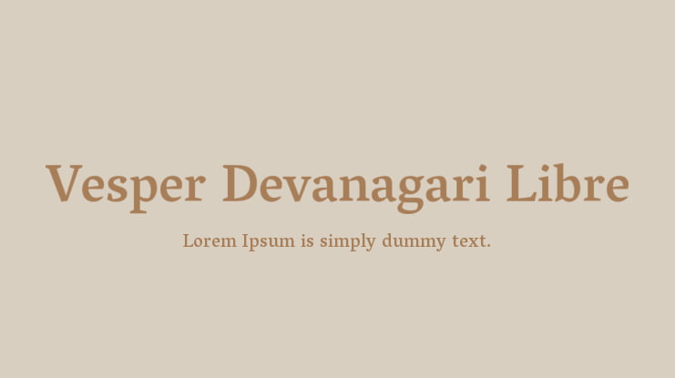 Vesper Devanagari Libre Font Family