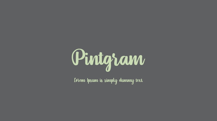 Pintgram Font