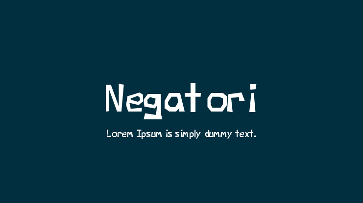 Negatori Font