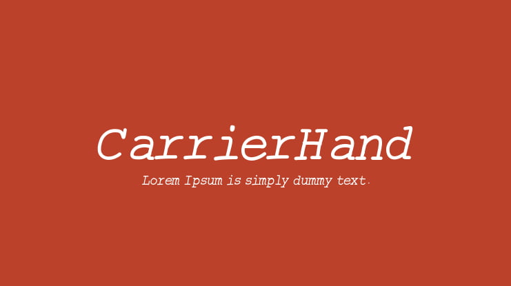 CarrierHand Font