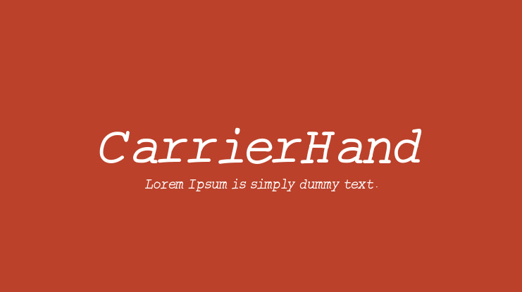 CarrierHand Font