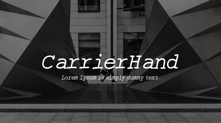 CarrierHand Font
