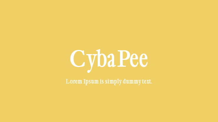 CybaPee Font Family