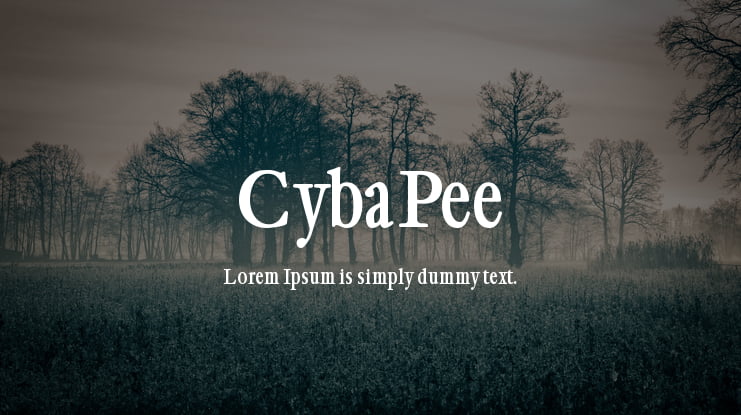 CybaPee Font Family