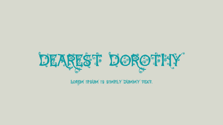 Dearest Dorothy Font