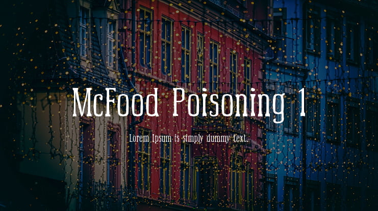McFood Poisoning 1 Font Family