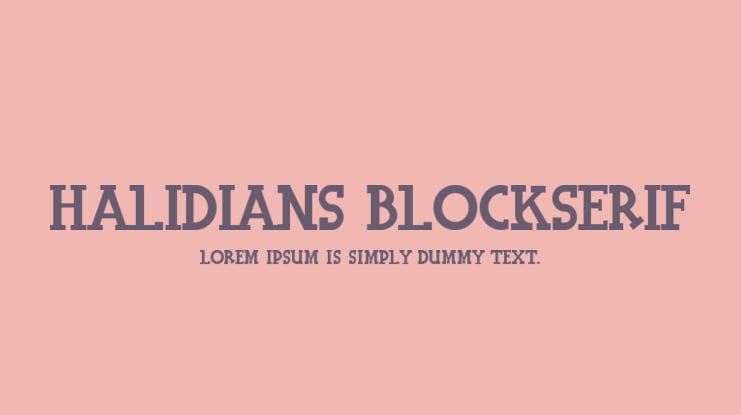 Halidians Blockserif Font