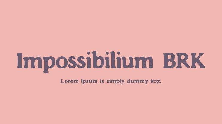 Impossibilium BRK Font