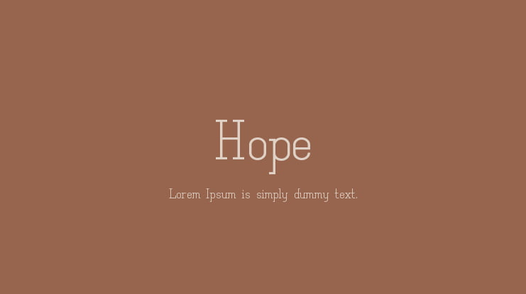 Hope Font