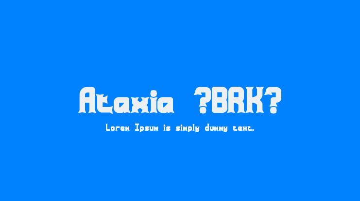 Ataxia (BRK) Font Family