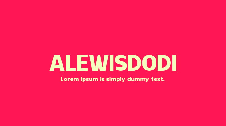 ALEWISDODI Font