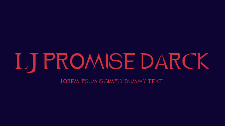 LJ Promise Darck Font