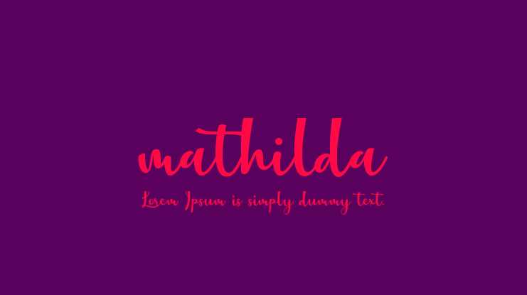 mathilda Font