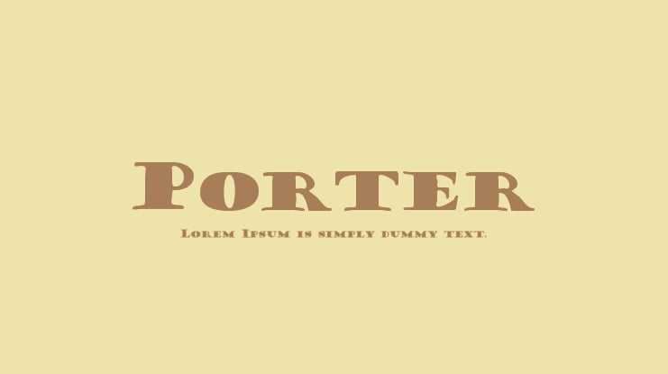 Porter Font Family