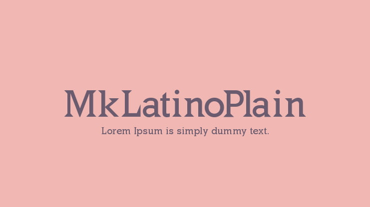 MkLatinoPlain Font