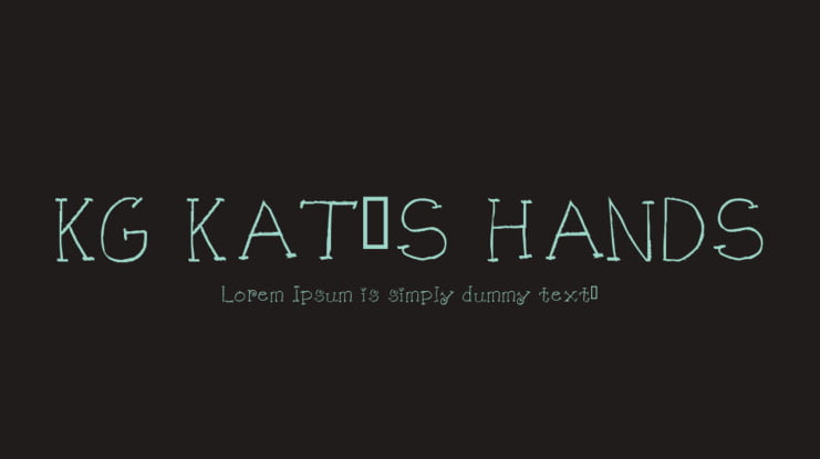 KG KAT'S HANDS Font