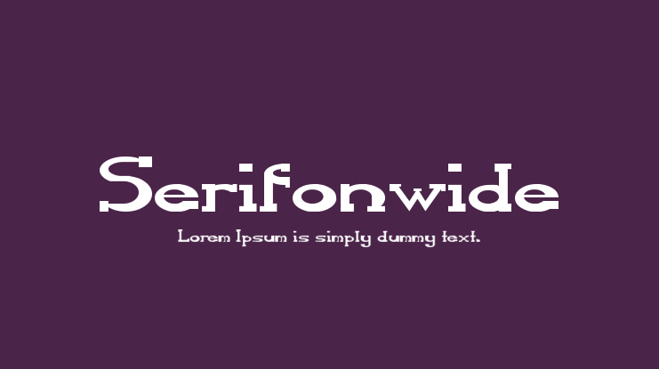 Serifonwide Font Family