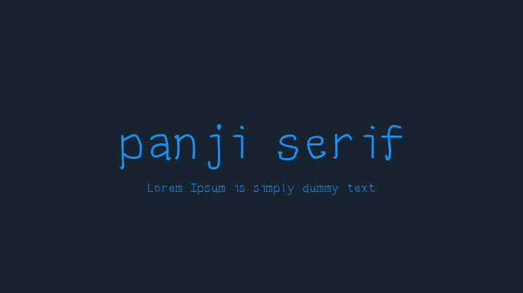 panji serif Font