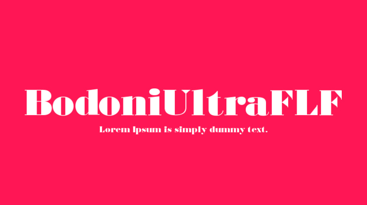 BodoniUltraFLF Font Family