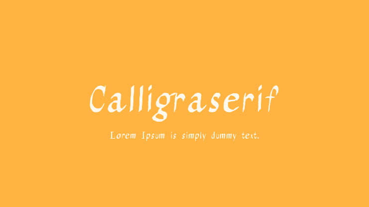 Calligraserif Font