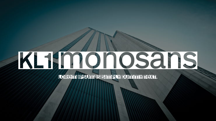 KL1 MonoSans Font Family
