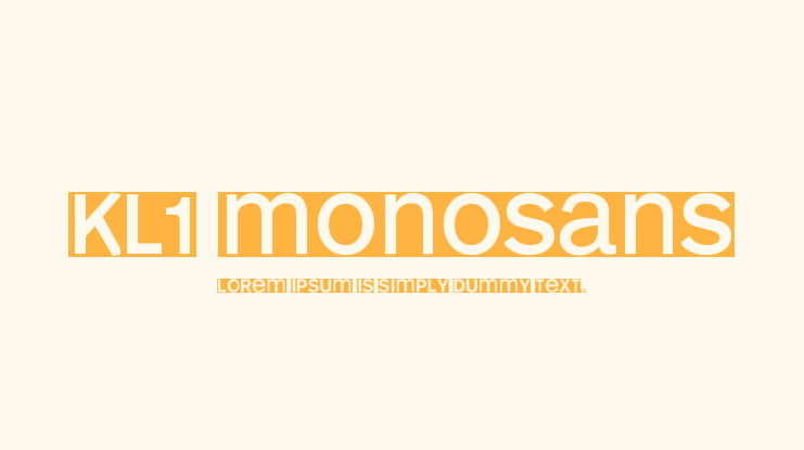KL1 MonoSans Font Family