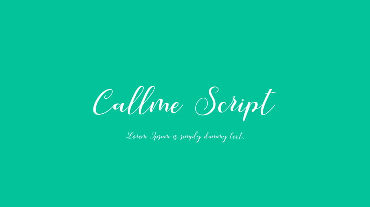 Callme Script Font