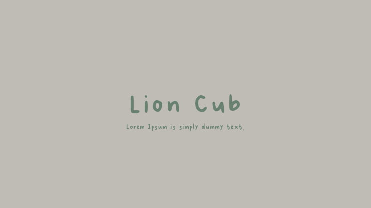 Lion Cub Font