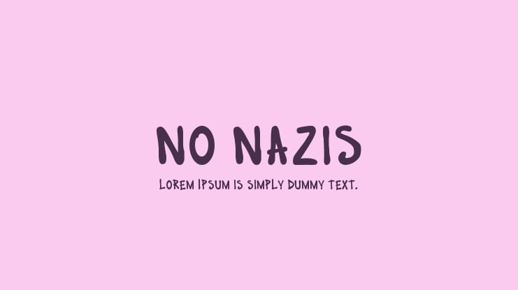 NO NAZIS Font
