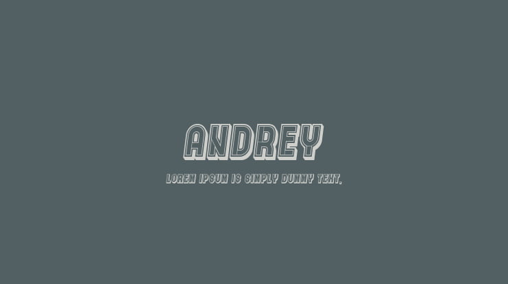 Andrey Font Family