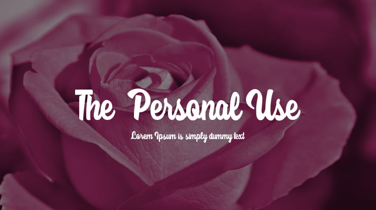 The  Personal Use Font