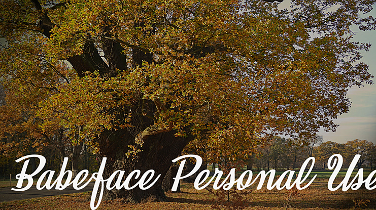 Babeface Personal Use Font