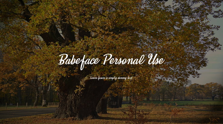 Babeface Personal Use Font
