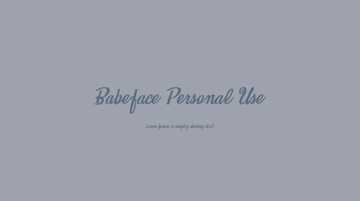 Babeface Personal Use Font