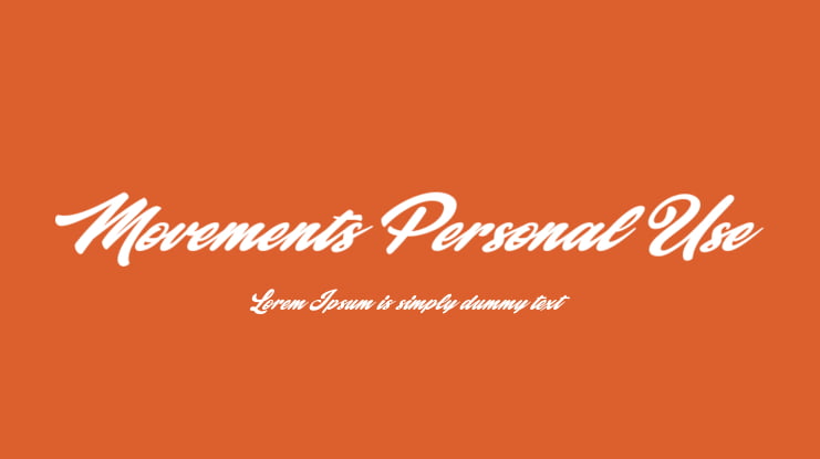 Movements Personal Use Font