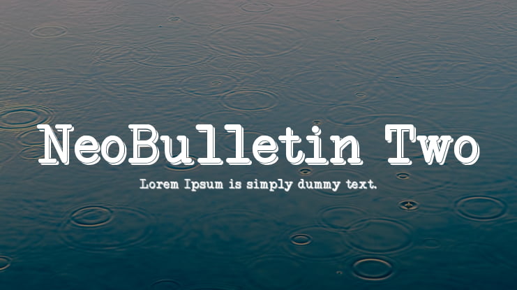 NeoBulletin Two Font