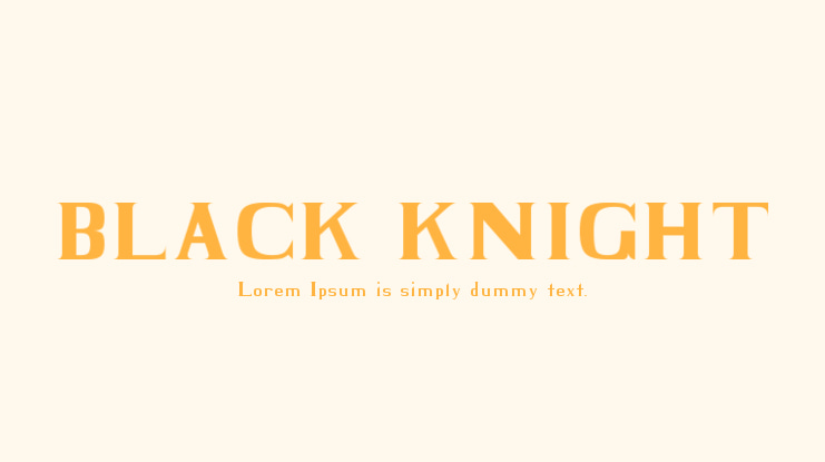 BLACK KNIGHT Font