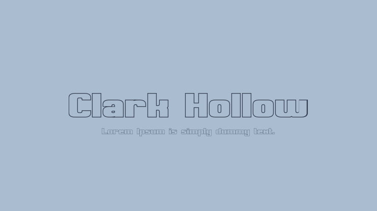 Clark Hollow Font Family