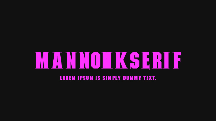 MannohKSerif Font