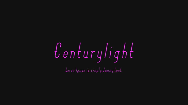 Centurylight Font Family