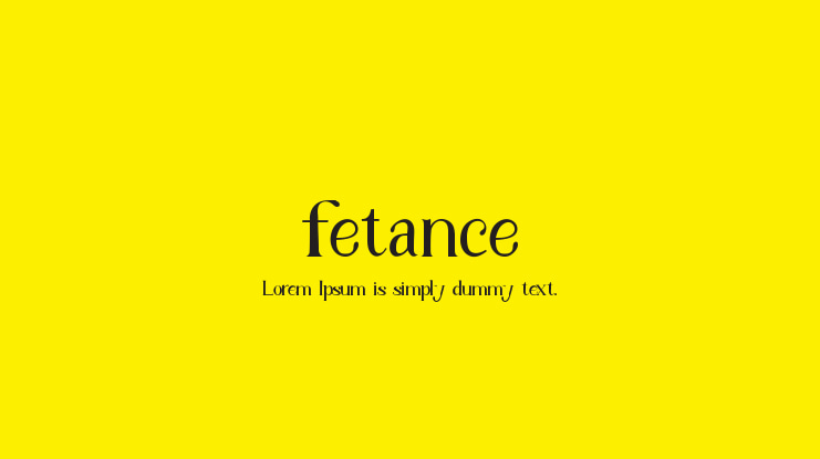 Fetance Font