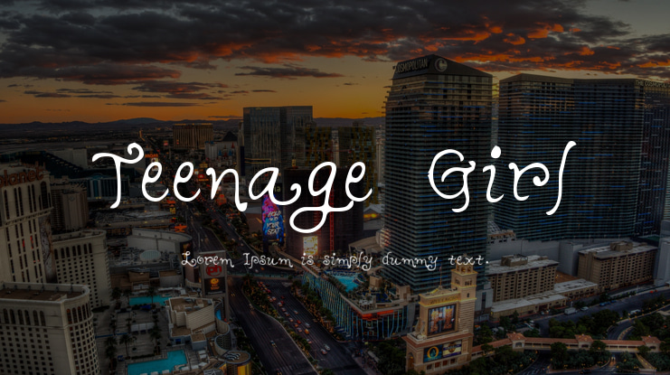 Teenage Girl Font Family