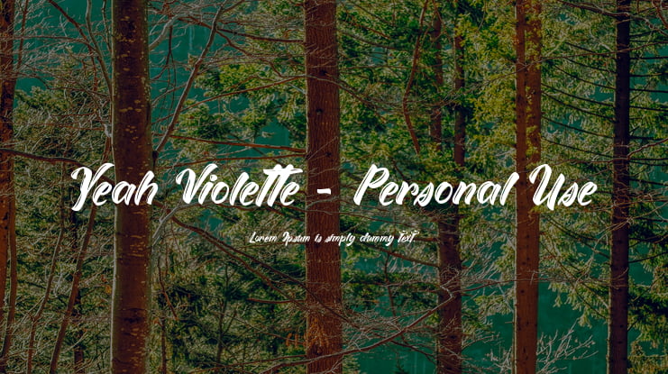 Yeah Violette - Personal Use Font