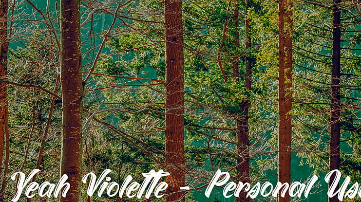 Yeah Violette - Personal Use Font