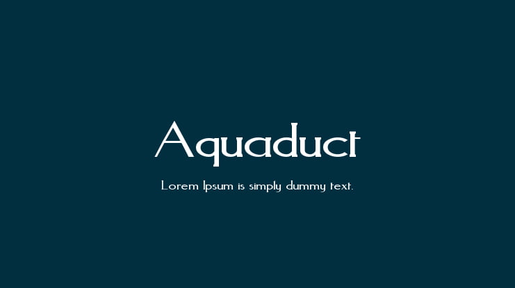 Aquaduct Font Family