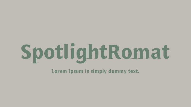 SpotlightRomat Font