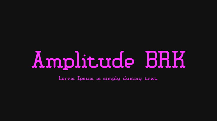 Amplitude BRK Font