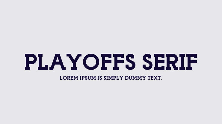 Playoffs Serif Font