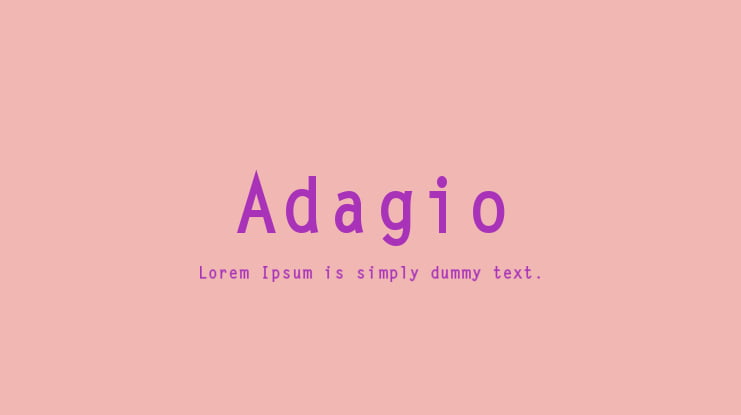 Adagio Font Family